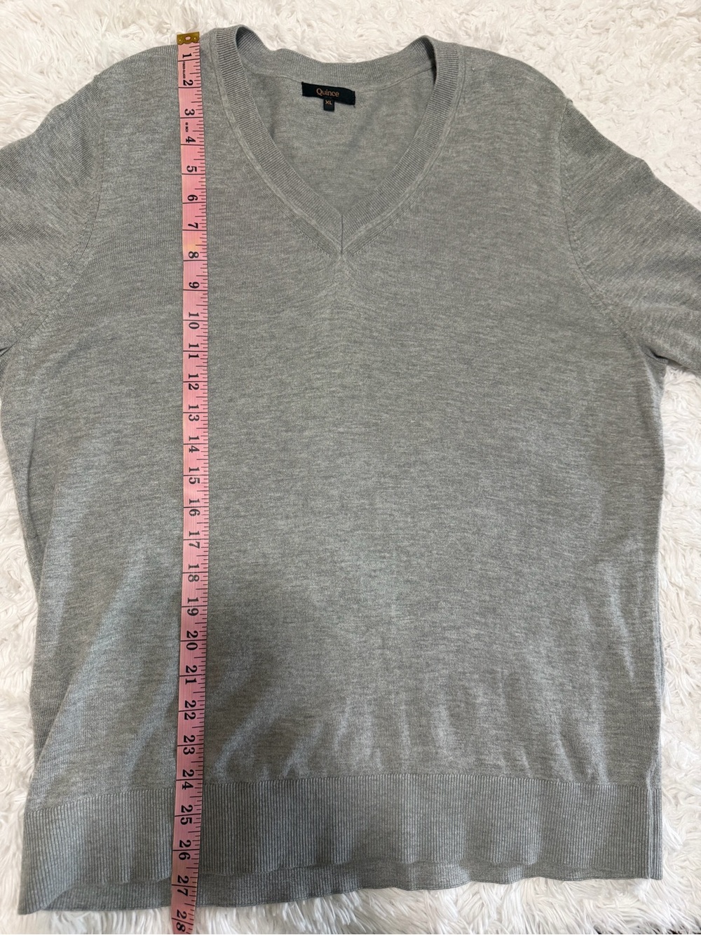 Quince | Lightweight Cotton/Cashmere V Neck Sweater XL - Picture 14 of 14